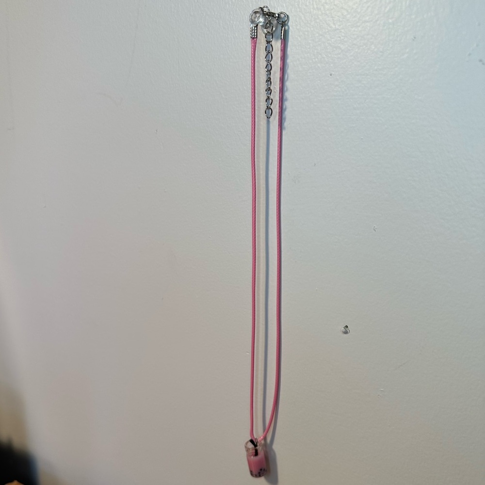 Handcrafted Bubblegum Pink Boba Necklace